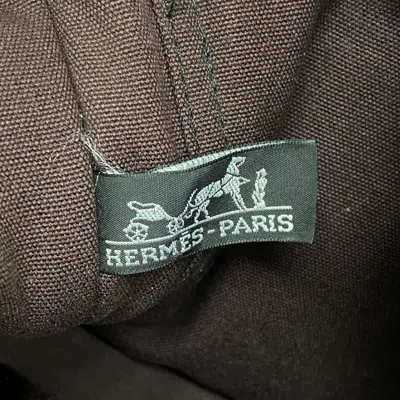 Pre-owned Hermes Black Bordeaux Canvas Tote Bag () In Multi