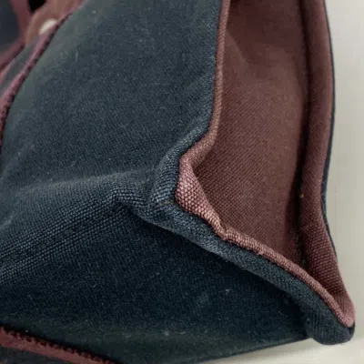 Pre-owned Hermes Black Bordeaux Canvas Tote Bag () In Multi