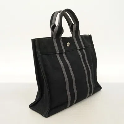 Pre-owned Hermes Black Canvas Tote Bag ()