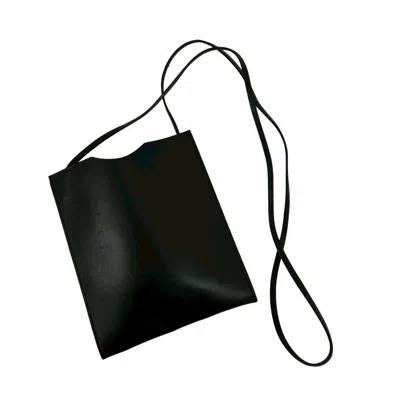 Pre-owned Hermes Black Leather Pochette Shoulder Bag ()