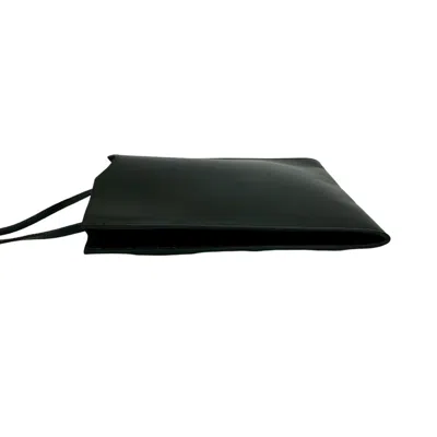 Pre-owned Hermes Black Leather Pochette Shoulder Bag ()