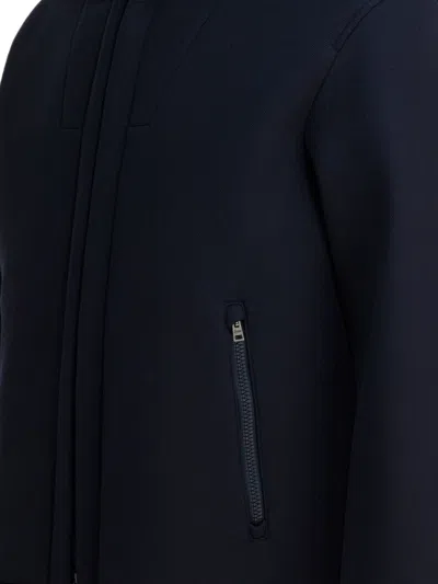Herno Short Scuba Coat Jackets And Coats Blue In Blue