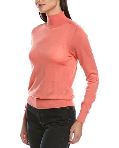 Peserico Woman Turtleneck Salmon Pink Size 8 Virgin Wool In Pink