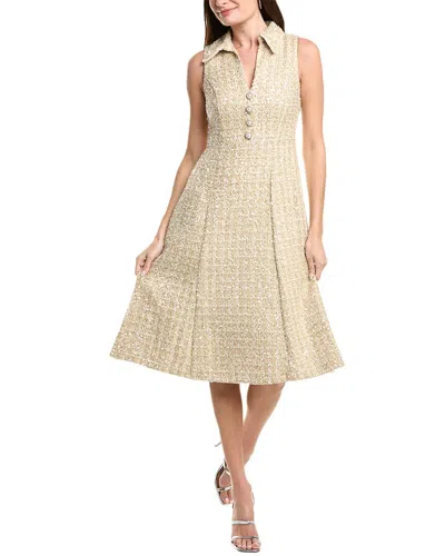 Adrianna Papell Tweed Shirtdress In Neutral