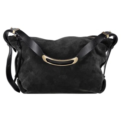 Isabel Marant Leyden Shoulder Bag In Black Suede In Black
