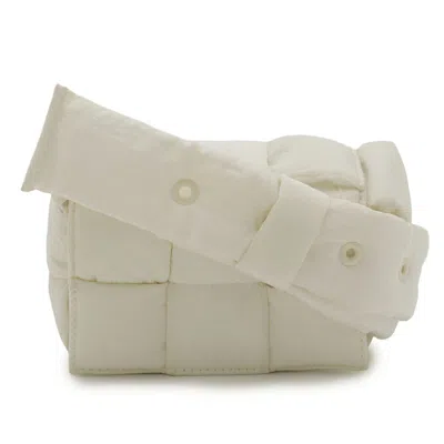 Pre-owned Bottega Veneta White Nylon Pochette Shoulder Bag ()