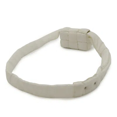 Pre-owned Bottega Veneta White Nylon Pochette Shoulder Bag ()