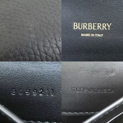 Pre-owned Burberry Black Leather Long Wallet (bi-fold) ()