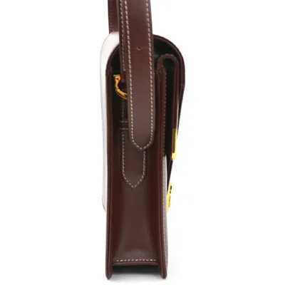 Pre-owned Cartier Burgundy Leather Shoulder Bag ()