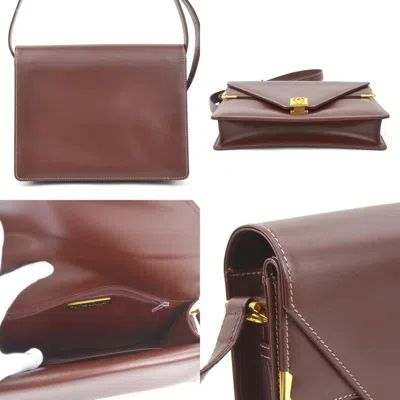 Pre-owned Cartier Burgundy Leather Shoulder Bag ()
