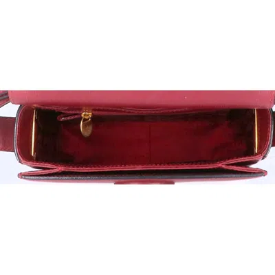 Pre-owned Cartier Must Bordeaux Leather Shoulder Bag () In Burgundy