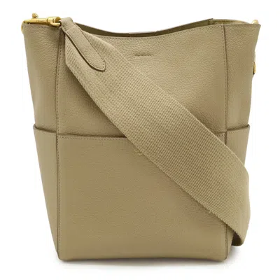 Pre-owned Celine Beige Leather Shoulder Bag () In Sand