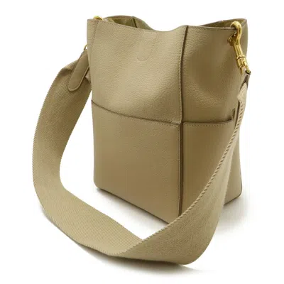 Pre-owned Celine Beige Leather Shoulder Bag () In Sand