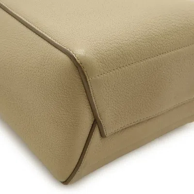 Pre-owned Celine Beige Leather Shoulder Bag () In Sand