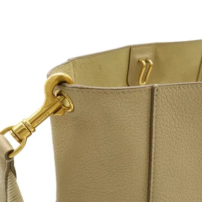 Pre-owned Celine Beige Leather Shoulder Bag () In Sand