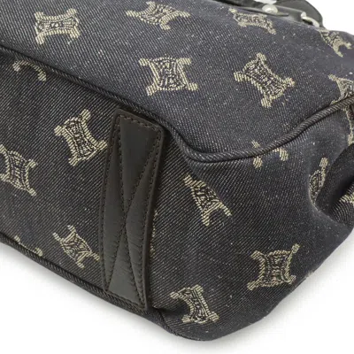 Pre-owned Celine Black Denim Leather Handbag Tote Bag ()