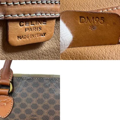 Pre-owned Celine Brown Coated Canvas Pvc Leather Handbag Shoulder Bag ()