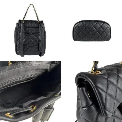 Pre-owned Chanel Black Leather Backpack ()