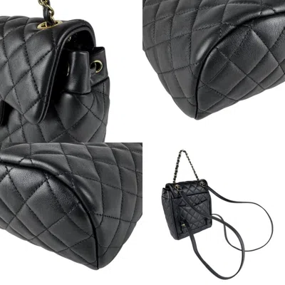 Pre-owned Chanel Black Leather Backpack ()