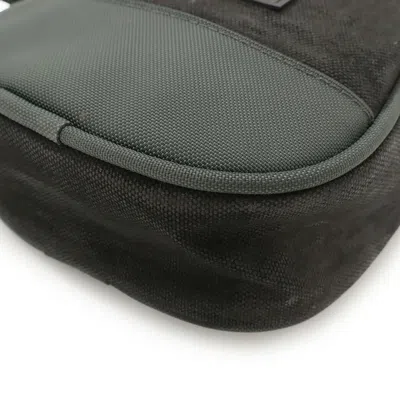 Pre-owned Chanel Black Green Nylon Canvas Fanny Pack Shoulder Bag () In Multi