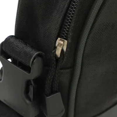 Pre-owned Chanel Black Green Nylon Canvas Fanny Pack Shoulder Bag () In Multi