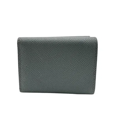 Pre-owned Dior Christian  Blue Leather Wallet (tri-fold) ()