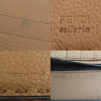 Pre-owned Fendi Brown Leather Long Wallet (bi-fold) ()