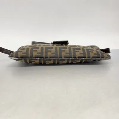 Pre-owned Fendi Brown Nylon Canvas Shoulder Bag ()