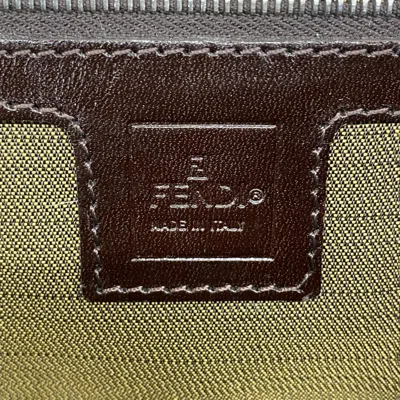 Pre-owned Fendi Brown Nylon Canvas Shoulder Bag ()