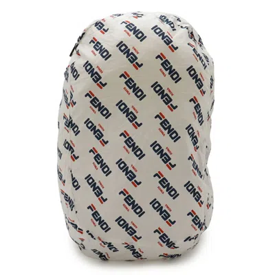 Pre-owned Fendi Multi-color White Nylon Leather Backpack ()