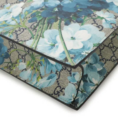 Pre-owned Gucci Beige Blue Multi-color Pvc Leather Shoulder Bag Tote Bag ()