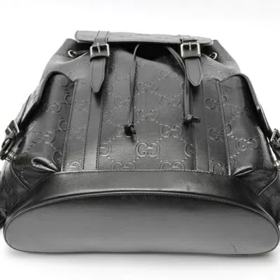 Pre-owned Gucci Black Leather Backpack ()