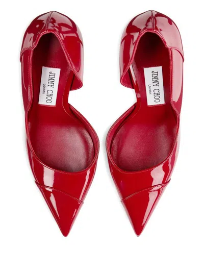 Jimmy Choo Gucci Interlocking G Logo Leather Loafers In Red