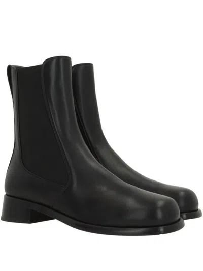 Sergio Rossi 25mm Avenue Chelsea Leather Boots In Black