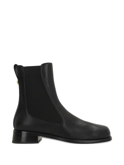 Sergio Rossi 25mm Avenue Chelsea Leather Boots In Black