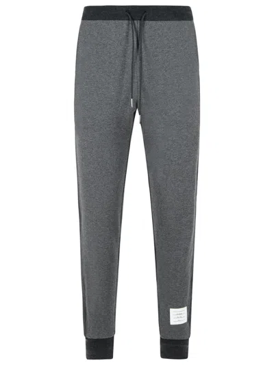 Thom Browne Solid Loopback Jersey 4-bar Sweatpants In Gray