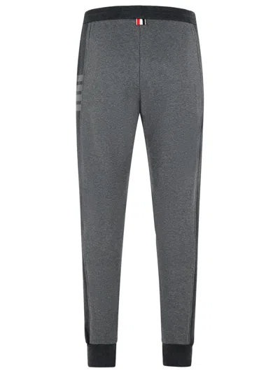 Thom Browne Solid Loopback Jersey 4-bar Sweatpants In Gray