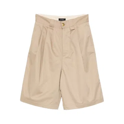 Willy Chavarria Pleated Shorts In Neutral