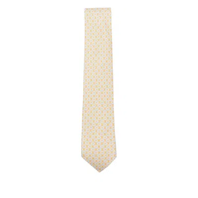 Ferragamo Patterned Tie In Neutral