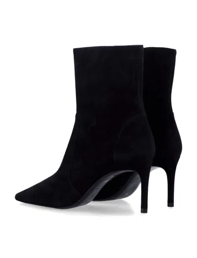 Stuart Weitzman Power Zip 75 Ankle Boots In Black