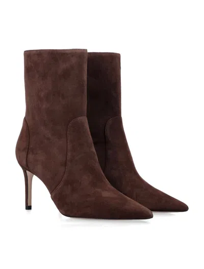 Stuart Weitzman 75mm Stuart Power Ankle Boots In Brown