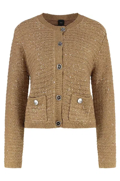 Pinko Meru Buttoned Jacket In Nude