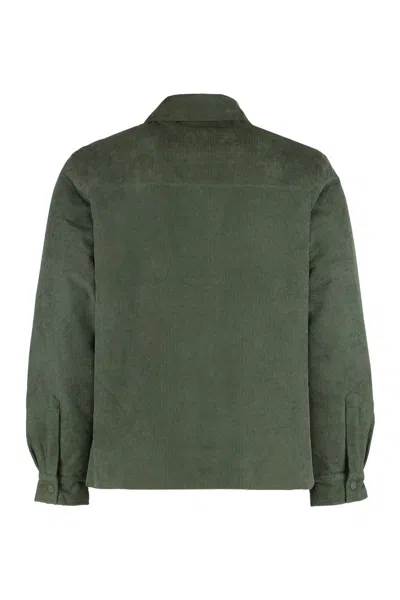 K-way Shary Overshirt In Corduroy In Green