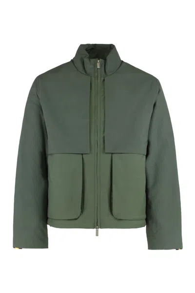 K-way X Antheo Panelled Wool Jacket In Green