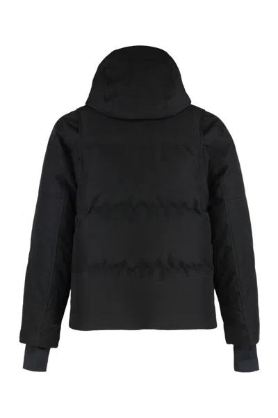 Moncler Elfin Gore-tex Hooded Laminate Down Ski Jacket In Black