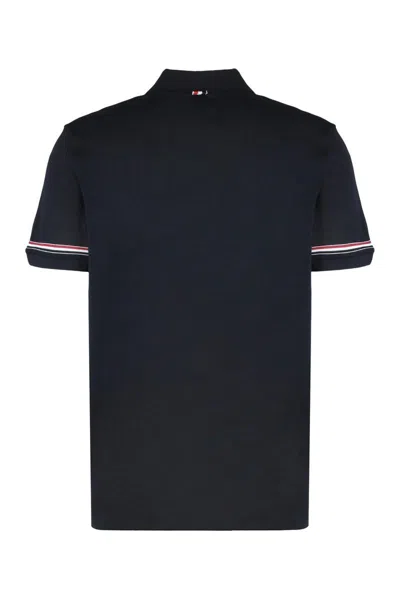 Thom Browne Rwb Striped Short-sleeved Polo Shirt In Animal Print