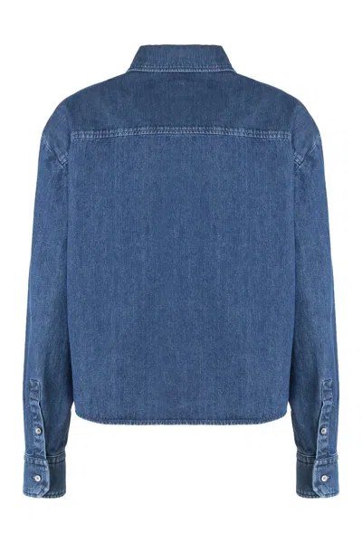 Weekend Max Mara Boxy Denim Shirt In Blue