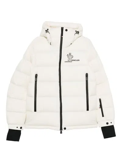 Moncler Grenoble Hooded Zip-fastening Jacket In White