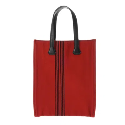 Pre-owned Hermes Black Red Color Swift Leather Tote Bag () In Multi