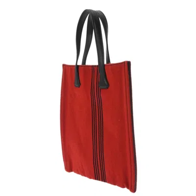 Pre-owned Hermes Black Red Color Swift Leather Tote Bag () In Multi